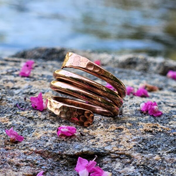 Women's Copper-Plated Silver Wrapped Thumb Ring