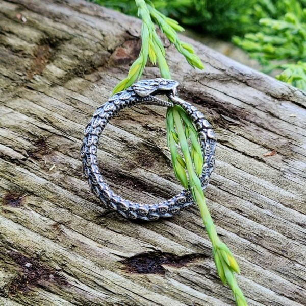 Adjustable Sterling Silver Ouroboros Ring