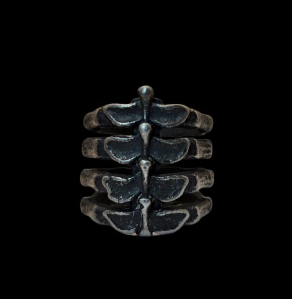 Stainless Steel Stacked Vertebrae Ring