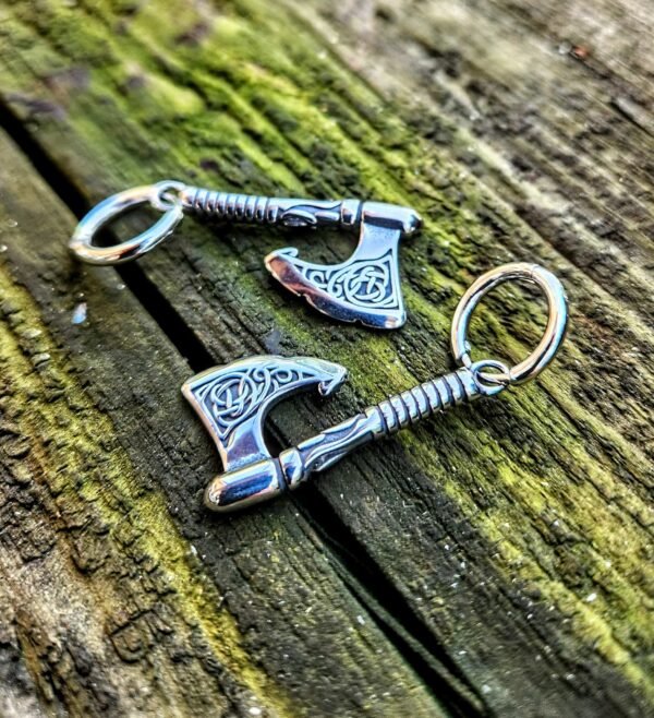 Celtic Axe Drop Clicker Earrings