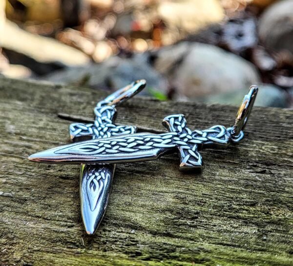 Victory Sword Drop Clicker Earrings