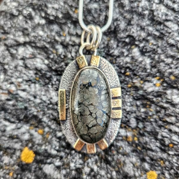 Sterling Silver Oval Marcasite Shield Pendant