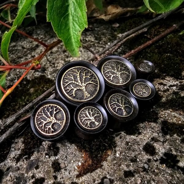 Organic Rosewood Tree Of Life Saddle Plugs